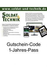 Gutschein-Code für einen 1-Jahres-Pass und somit Zugang zu allen Inhalten auf www.soldat-und-technik.de